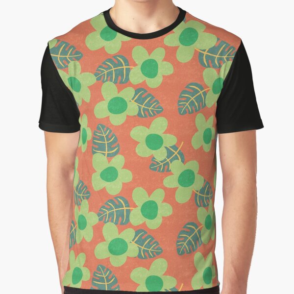 Happy flower power. Orange. Graphic T-Shirt