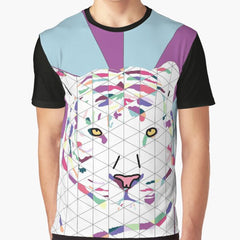Abstract Tiger Graphic T Shirt