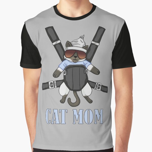 Baby Blue Siamese Cat Mom Graphic T-Shirt