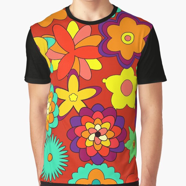 60s Flower Power Graphic T-Shirt