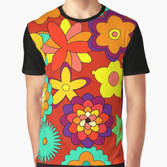60s Flower Power Graphic T-Shirt