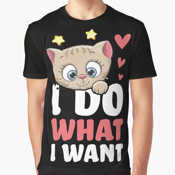 Cat Design Graphic T-Shirt