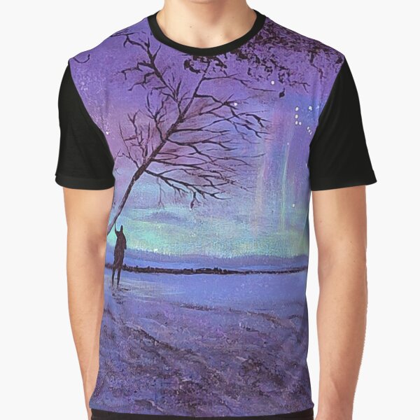 Watching Northern Lights in Ely, Minnesota on February 10, 2023 Graphic T-Shirt