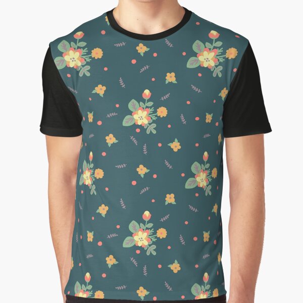 Retro flowers pattern. Graphic T-Shirt