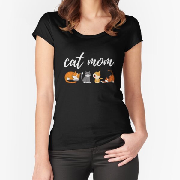 Cat Mom Unisex Jersey Short Sleeve Tee Fitted Scoop T-Shirt