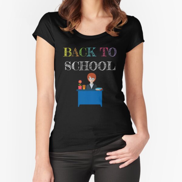 Back To School Woman Teacher Fitted Scoop T Shirt