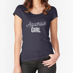 Aquarius Girl Fitted Scoop T Shirt