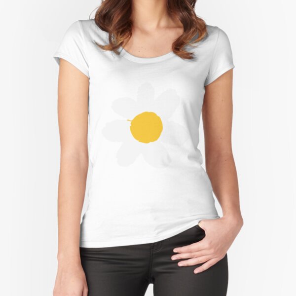 Retro Daisy Fitted Scoop T-Shirt