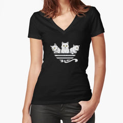 Catdias Fitted V-Neck T-Shirt