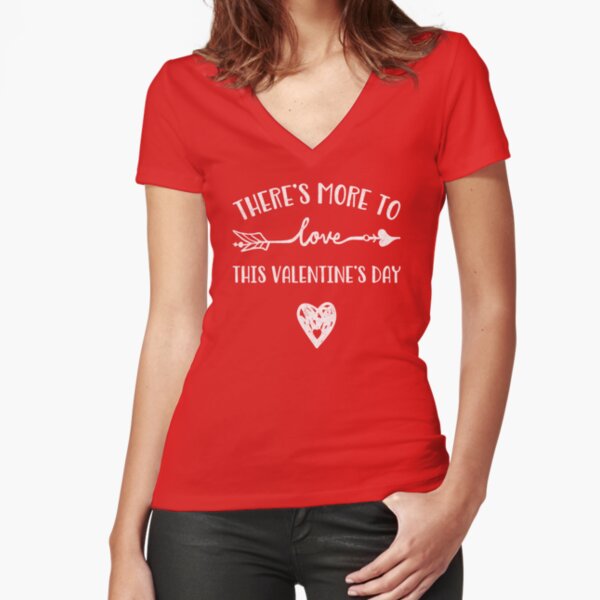 More To Love Valentines Day Pregnancy Announcement Shirt Fitted V Neck T Shirt