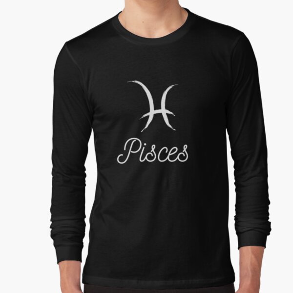 Pisces Zodiac Symbol Long Sleeve T-Shirt