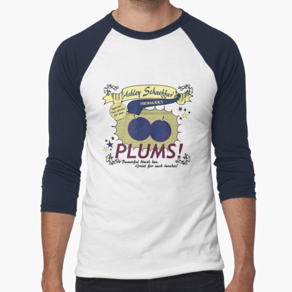 Ashley Schaeffer's Plums Baseball ¾ Sleeve T-Shirt