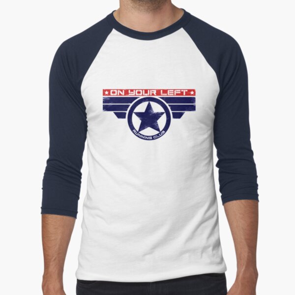 "On Your Left Running Club" Hybrid Baseball ¾ Sleeve T-Shirt