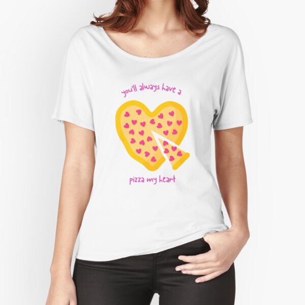 Valentine Hearts Pizza Slice Relaxed Fit T-Shirt