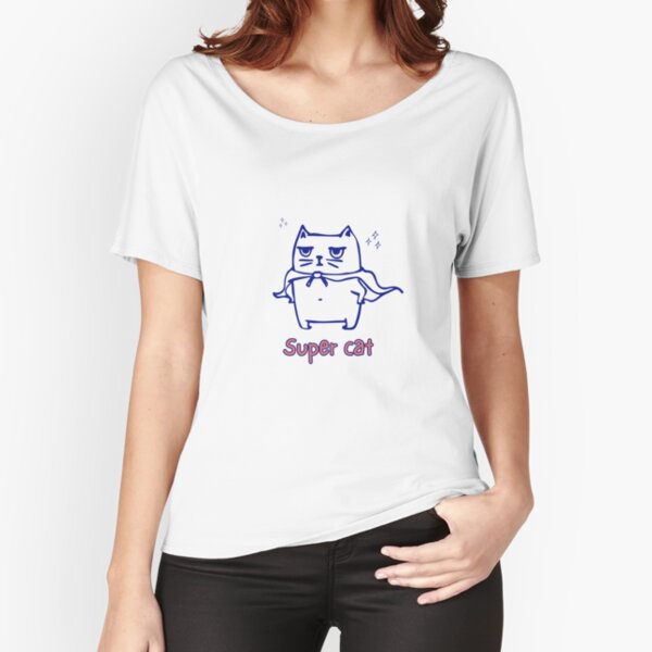 Super cat t-shirt Relaxed Fit T-Shirt
