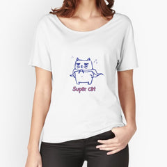 Super cat t-shirt Relaxed Fit T-Shirt