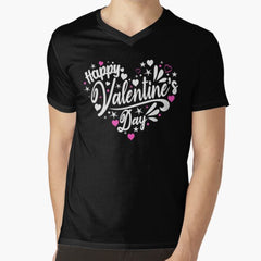 Funny Happy Valentines Day V Neck T Shirt