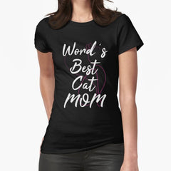 cat mom gift for cat person Fitted T-Shirt