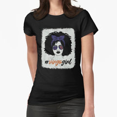 Women Virgo Girl Zodiac September Afro African American Fitted T-Shirt