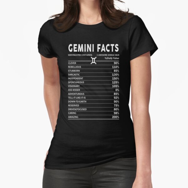 Gemini Facts Fitted T-Shirt