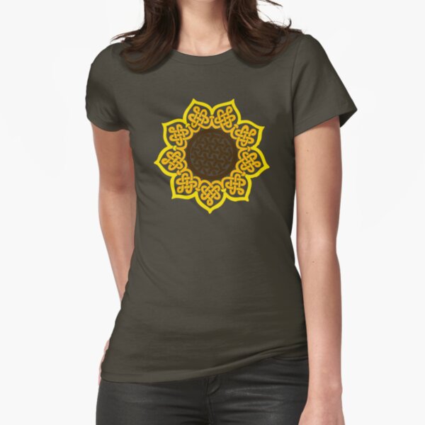 Celtic Sunflower Fitted T-Shirt