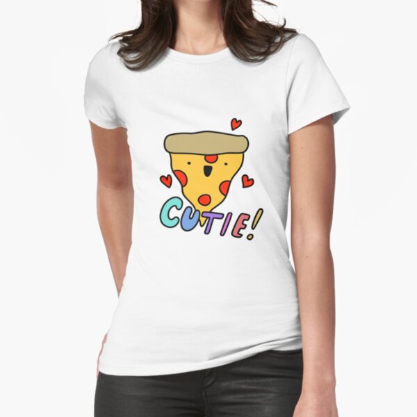 Cutie Pizza Fitted T-Shirt