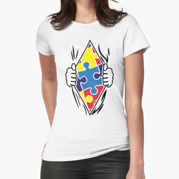 Autism Superhero Fitted T-Shirt