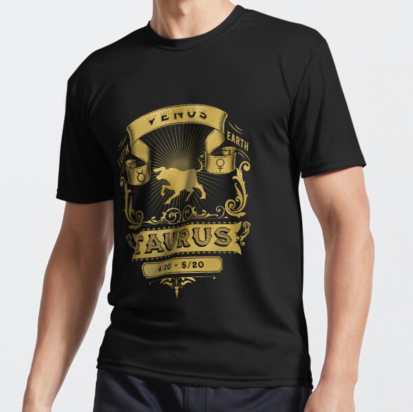 The Zodiac Sign of Taurus Golden Active T-Shirt