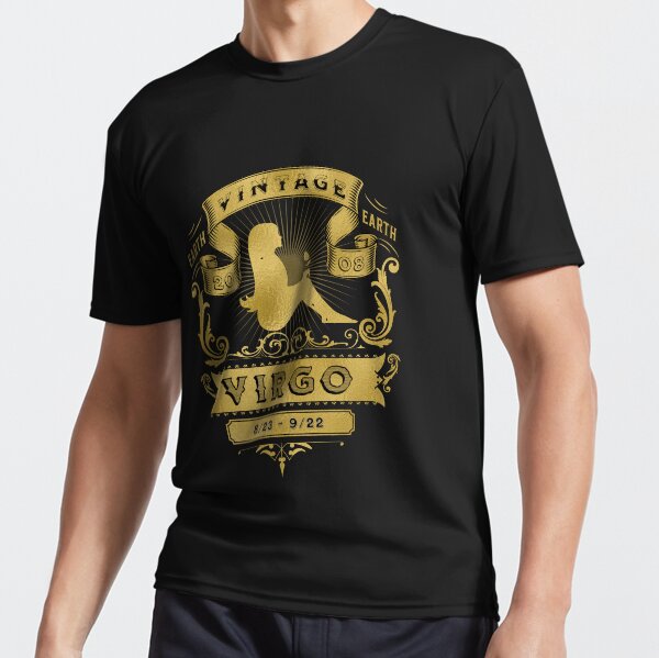 The Zodiac Sign of Virgo Golden Vintage 2008 Active T-Shirt