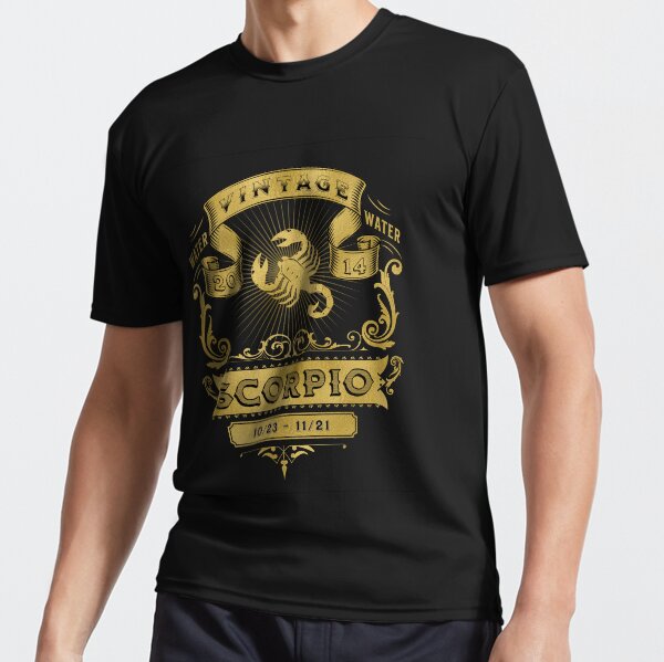 The Zodiac Sign of Scorpio Golden Vintage 2014 Active T-Shirt