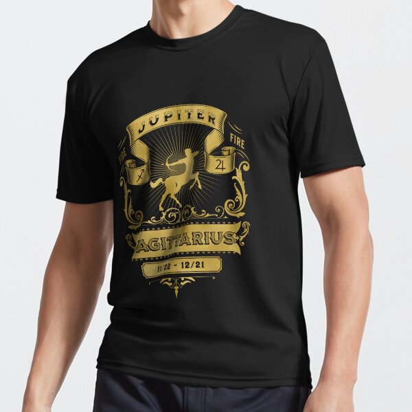 The Zodiac Sign of Sagittarius Golden Active T-Shirt
