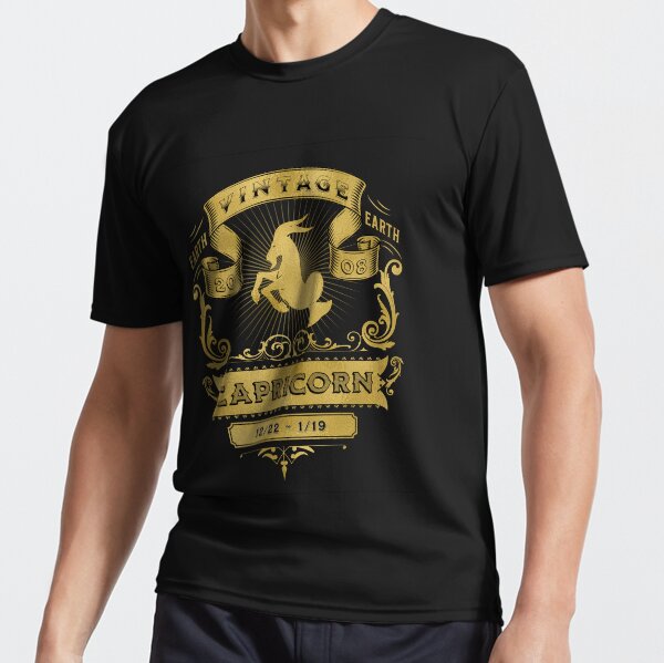 The Zodiac Sign of Capricorn Golden Vintage 2008 Active T-Shirt