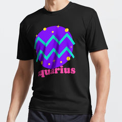Aquarius Zodiac T-Shirt – Astrology Horoscope Tee Active T-Shirt