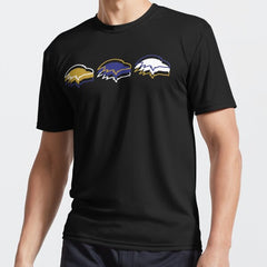Baltimore Ravens Pattern, Black Background Active T-Shirt
