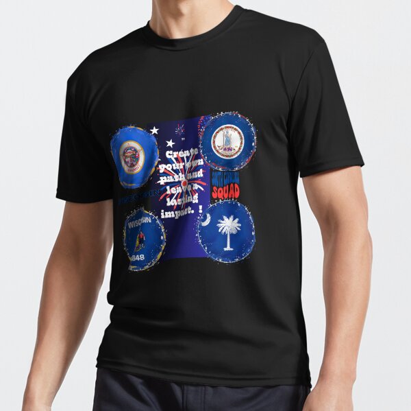 4 patriotic states of Usa Active T-Shirt