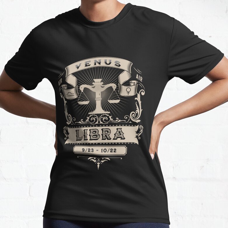 The Zodiac Sign of Libra Active T-Shirt