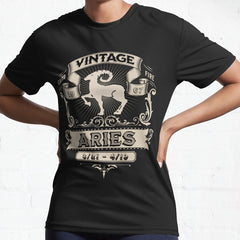 Vintage Aries Birthday Year 1967 Zodiac Active T-Shirt