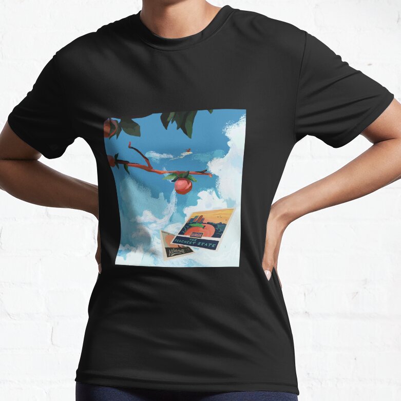 Atlanta Peach Postcards Active T-Shirt