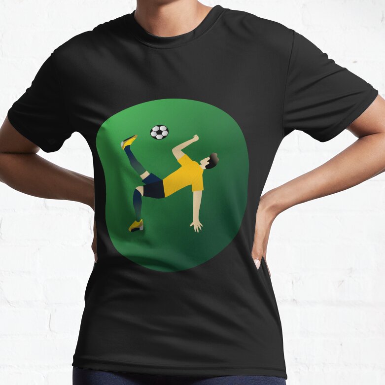 A man silhouette playing soccer Active T-Shirt