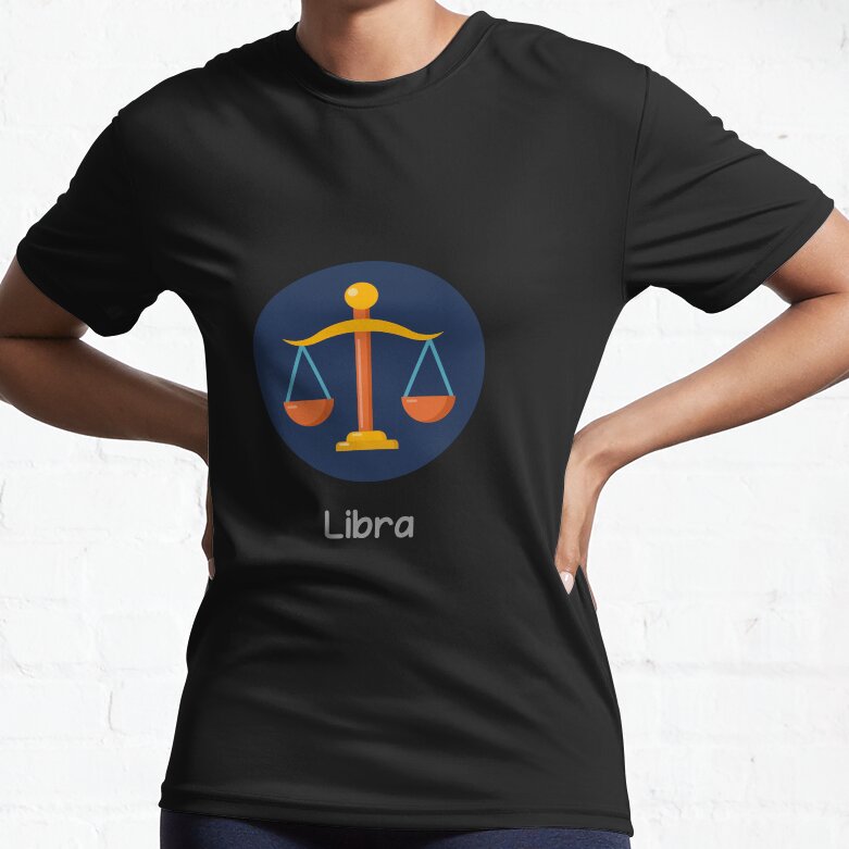 Zodiac Libra Sign Active T-Shirt