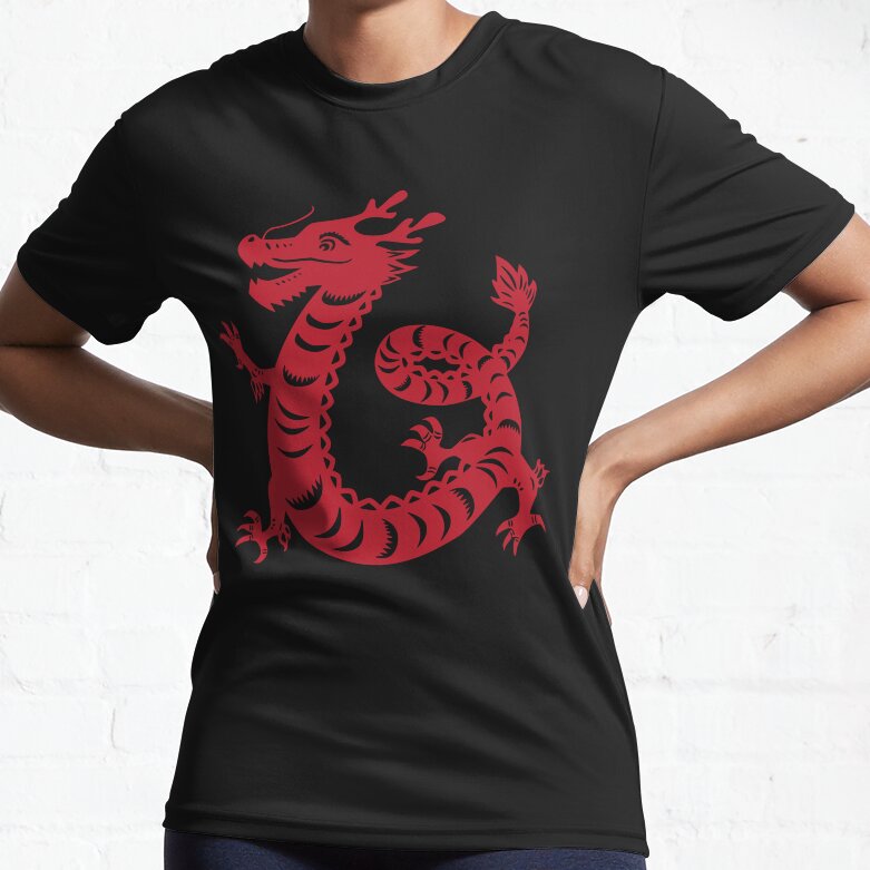 Chinese Zodiac Sign Dragon - Horoscope Astrological Sign - Chinese Dragon Character Gift Idea Active T-Shirt