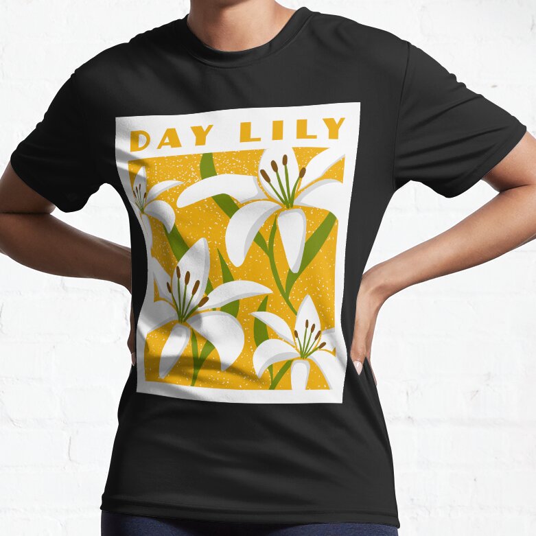 Retro Day Lily Active T-Shirt