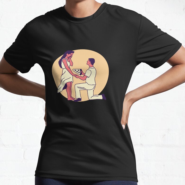 Pizza Proposal Active T-Shirt