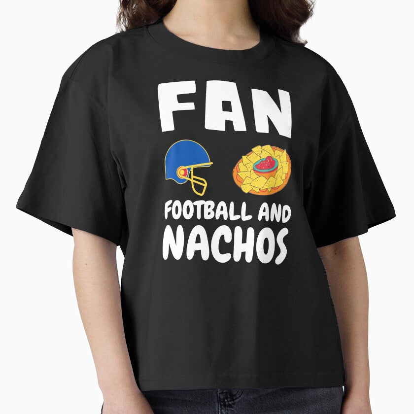 American Football And Nachos Fan Acronym Boxy T Shirt