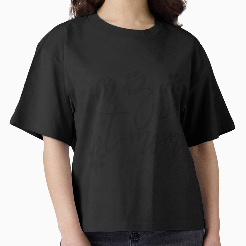 crazy cat mom Boxy T-Shirt