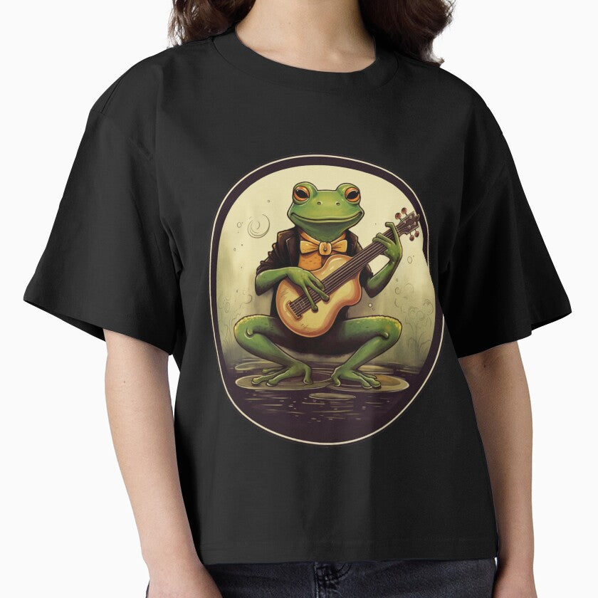 Banjo Frog Vintage Boxy T Shirt