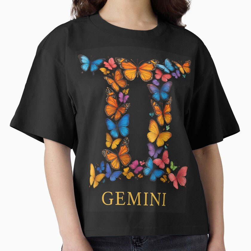 Gemini butterflies design Boxy T-Shirt