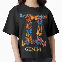 Gemini butterflies design Boxy T-Shirt