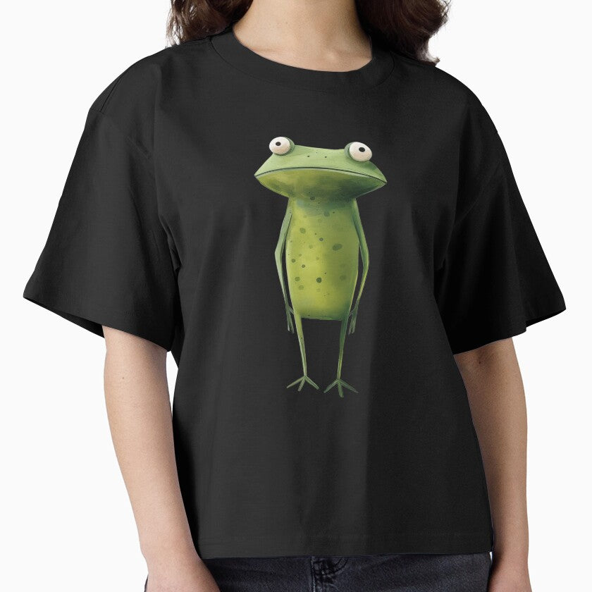 A Frog Have A Confused Expression Boxy T Shirt