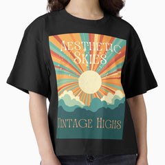 Aesthetic Skies And Vintage Highs Retro Vibes Timeless Beauty Boxy T Shirt